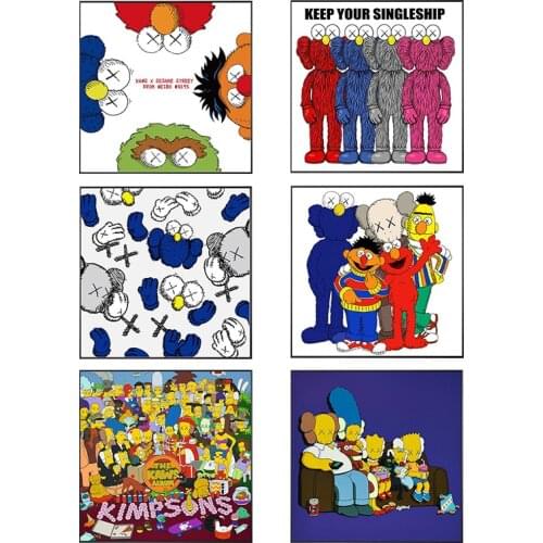 Cartoon Anime Canvas Painting Sesame Street Simpson Posters and Prints Print Mural Pictures Childrens Room Home Wall Decoration