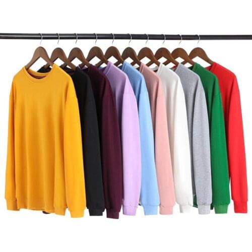 Men Solid Color Cotton Sweatshirts Male Oversized Hoodies Streetwear Thicken Hooded Sweatshirt Casual Loose Hoodies jujutsu kais