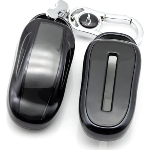 Soft TPU Car Remote Key Chain Covers Case Key Protective Shell Holder for Tesla Model X Model Y Model S 2016-2019