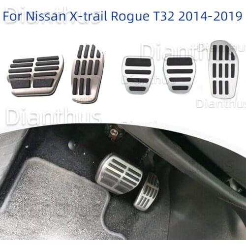 For Nissan X-trail Rogue T32 2014-2019 Car Accelerator Gas Brake Foot Pedal Cover Pad AT MT Pedals 2018 2017 2016 2015