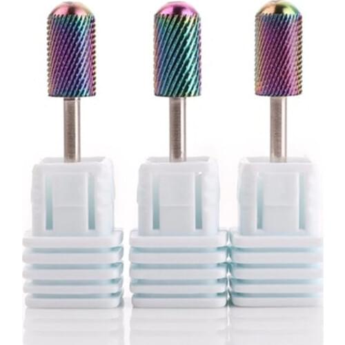 Makartt Rainbow Carbide Nail Drill Bit Electric Nail Mills Cutter for Manicure Machine Nail Files Accessories