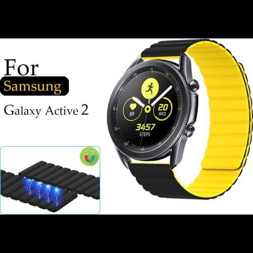 Silicone Watch Band for Huawei Watch Gt 2 Magnetic Loop strap for Samsung Galaxy Active 2 Bracelet 20mm 22mm Fit Accessories