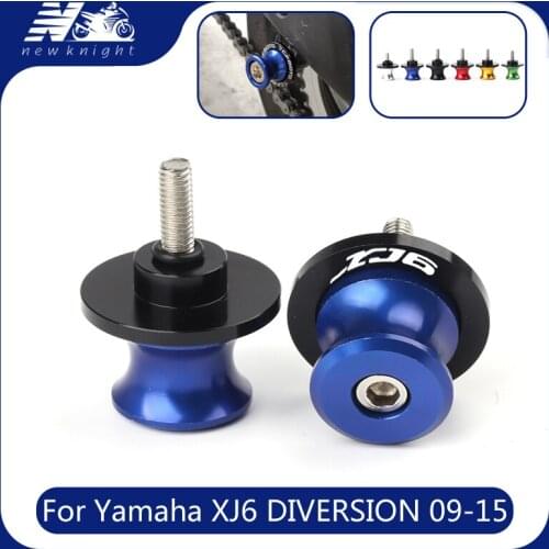 With Logo Motorcycle Accessories 2 pcs 6MM CNC Aluminum Swingarm Spools Slider Stand Screw For Yamaha XJ6 DIVERSION 2009-2015