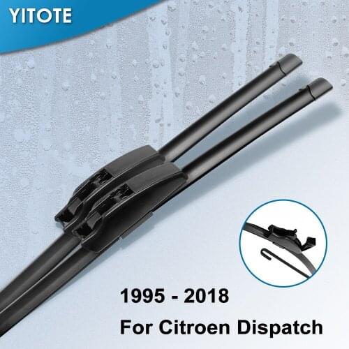 YITOTE Windscreen Wiper Blades for Citroen Jumpy / Dispatch Fit Hook Arm / Bayonet Arm Car Model Year From 1995 to 2018