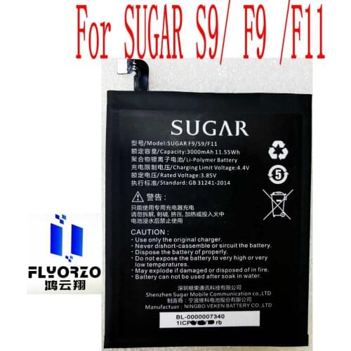 NEW High Quality 3000mAh SUGAR S9/ F9/ F11 Battery For SUGAR S9/ F9 /F11 Mobile Phone