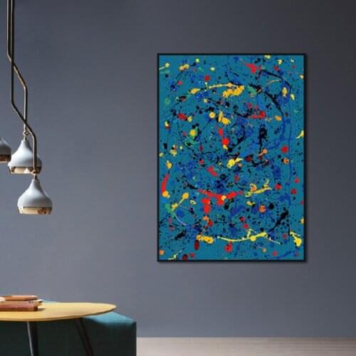 Modern Abstract Colorful Canvas Painting Wall Art Watercolor Picture Posters Print Craft for Living Room Bedroom Decoration