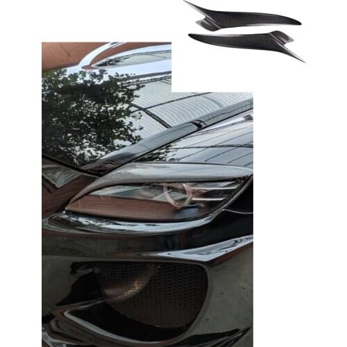 Car Styling Exterior Accessories Car Front Headlight Eyebrows Eyelids Real Cover Carbon Fiber Pattern for Mazda RX 8 RX8 2004-08