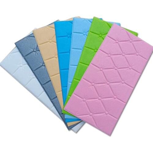 30X60CM Thicken Self-Adhesive Headboard Soft Bag Anti-Collision Wall Stickers Tatami Soft Stickers Foam Soft Bag Bed Bumper