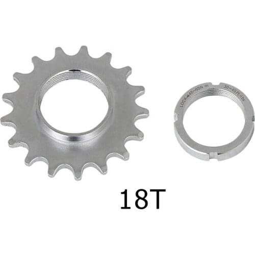 Bike Flywheel Gear Bicycle Sprocket Fixed Hub Gear Speed Cog Lock Ring 13T 14T 18T For Track Hubs 1/8in Chain Cycling Parts