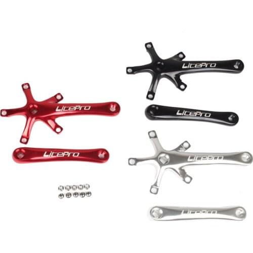 Litepro Bicycle Cranks BCD 130mm For Folding Bike AL6061 Square Crankset 170mm