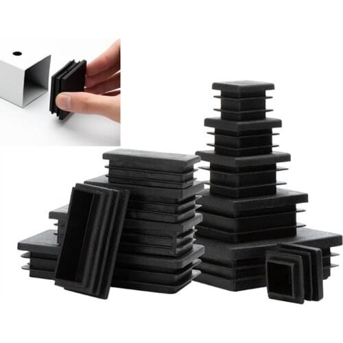 4pcs plastic end cap Steel pipe tube blanking plug non-slip and silent chair leg pad table feet decor dust cover floor protector