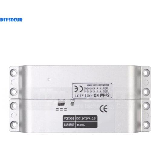 DIYSECUR DC 12V/24V Electric Drop Bolt Lock Electric Mortise Lock for Door Access Control Security Door Look