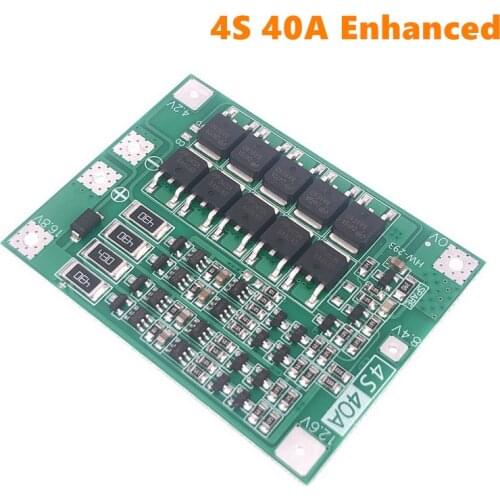 3S/4S 40A 60A Li-ion Lithium Battery Charger Protection Board 18650 BMS For Drill Motor 11.1V 12.6V/14.8V 16.8V Enhance/Balance