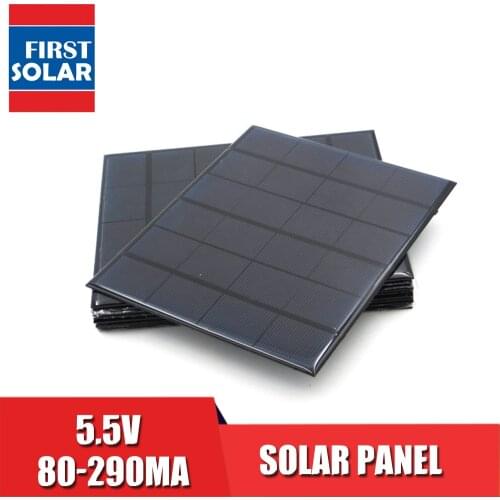 DIY Solar Battery cell phone charger portable 80mA 100mA 110mA 160mA 180mA 290mA Solar Panel 5.5Vdc Mini