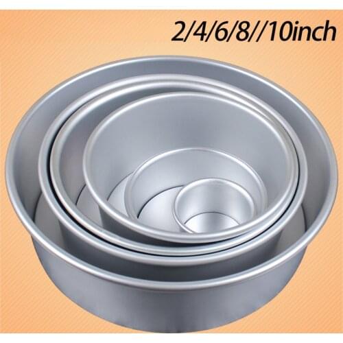 2/4/6/8/10 Inch Removable Bottom Baking Cake Mold Aluminum Alloy Cheesecake Mousse Baking Pan Round Chiffon Cake Mould Set