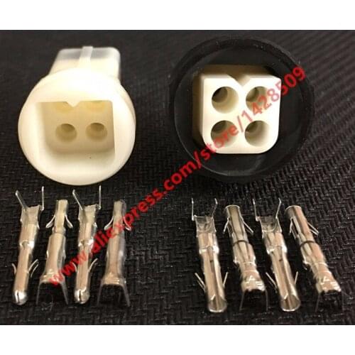 20 Sets 4 Pin Electronic Quadrate Waterproof Insulated Wire Electric Connector Female And Male