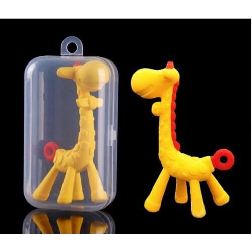 200pcs Baby Giraffe Gum Tooth Stick Silica Gel Teething Dental Care Tooth Training Baby Pacifier Chew Toys