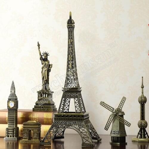 5piece/lot Retro World Architecture Model Desktop decoration Home Furnishing decoration Arts and Crafts