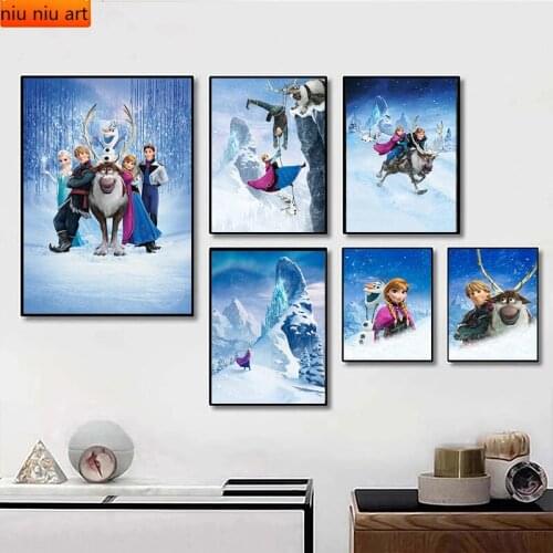 Diamond Painting Disney Frozen Movie Diamond Inlaid Diamond Mosaic Diamond Embroidery Cross Stitch Kits Home Decoration