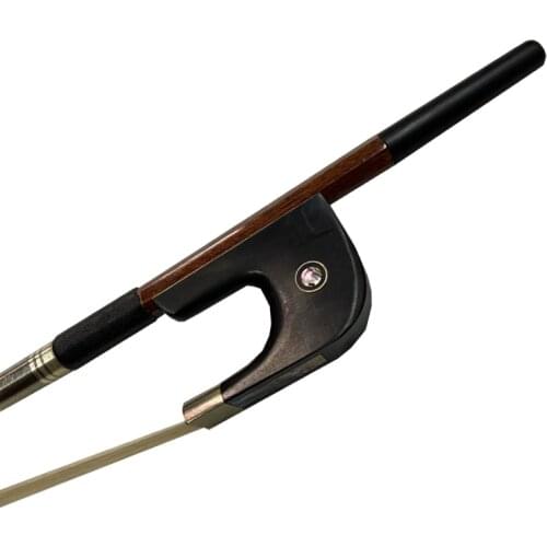 Free Shipping high quality 1 pc 3/4 hybrid Carbon fiber double bass bow like pernambuco German style white horse hair