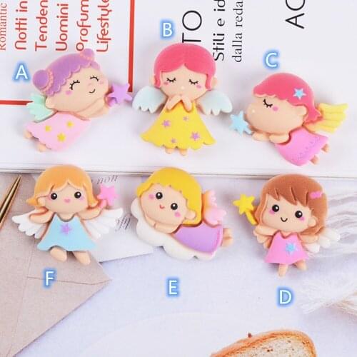 Baby Fairy Cabochons flat back 20pcs lovely Resin colorful Cartoon Flatback Angel Cabochon diy phone