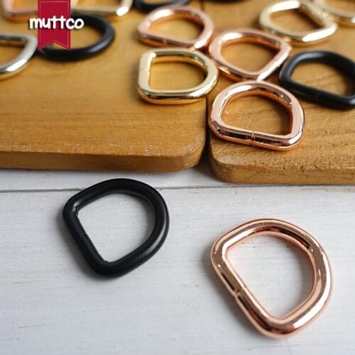 DIY dog Collar pet accessory D ring connection buckle Semi Ring 15mm webbing strapping plated metal buckle 4 colors
