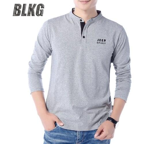 Spring Autumn T Shirt Mens T-shirts Long Sleeves V-Neck T Shirt Men Casual Fashion Military Cotton Breathable T Shirt for Men