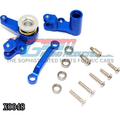 GPM ALUMINIUM STEERING ASSEMBLY WITH BEARINGS & STAINLESS STEEL SCREWS For TRAXXAS XO-01RC Upgrade
