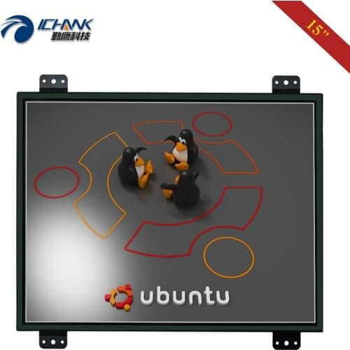 K150TC-DUV-2/15" inch Support Linux Ubuntu Raspbian Debian Embedded Open Frame VGA USB Power On Boot Touch LCD Screen PC Monitor