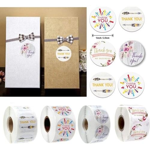 500pcs Thank You Round Stickers Gift Bag DIY Wedding Decoration Envelopes Seal Label Stationery Stickers
