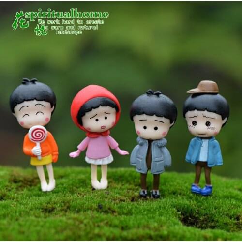 Lovely dolls miniature figurines DIY garden miniature moss micro-landscape ornaments Fairy Garden Miniatures Home Decor