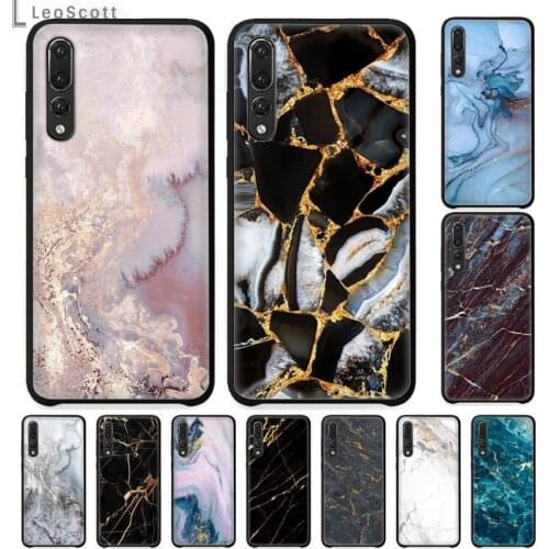 Marble Glitter white smiple Phone Case For Huawei honor Mate P 9 10 20 30 40 Pro 10i 7 8 a x Lite nova 5t Soft Shell Cover Funda