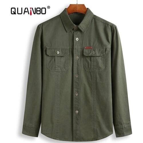 Oversized Shirt 9XL 5XL 8XL 2021 New Mens Regular-Fit Long-Sleeve Solid 100%Cotton Shirt Mens Fat Military Brand Work Shirts