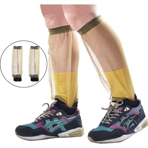 Outdoor Fishing Mesh Leg Gaiter Anti Mosquito Insects Leg Covers For Hiking Camping Climbing Jungle Hunting Legging Gaiters