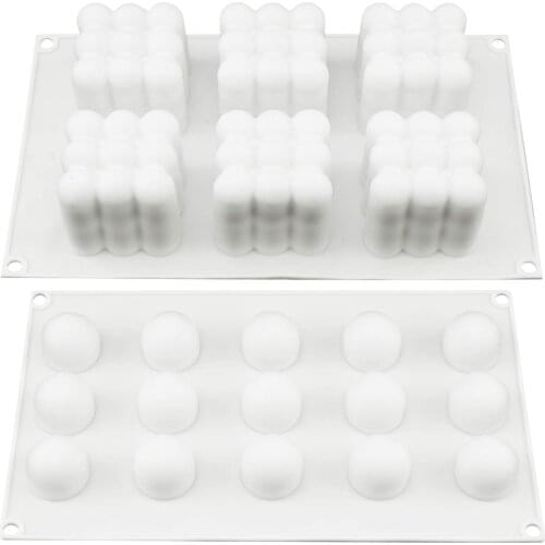 2 Pcs Silicone Mousse Cake Mold Set Baking Tools for Cakes