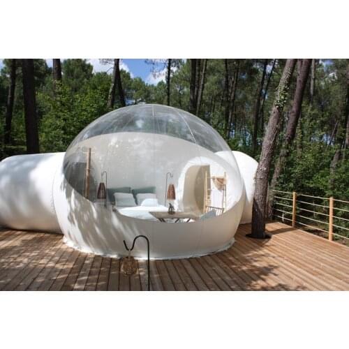 Top Quality Inflatable Igloo Tent 4M 5M Double Room Hotel Outdoor Garden Tent With Toilet Room Clear Bubble Tree Dome House Fan