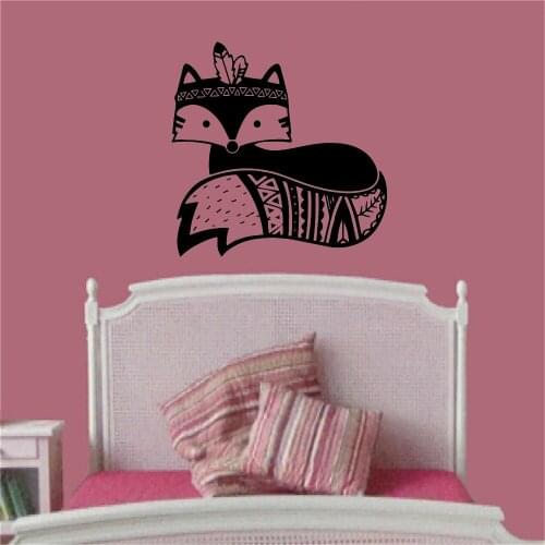 Lovely Fox Animal Wall Sticker Decals for Kids Rooms decoration Baby Room Decor Decal stickers Animals vinyl ph288