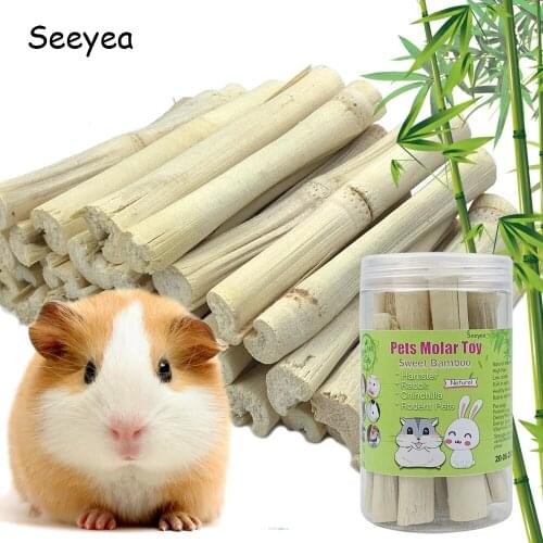Natural Sweet Bamboo Chew Stick Animal Molar Bite Toy For Hamster Rabbit Chinchilla Guinea Pig Squirrel Small Pet Supplies