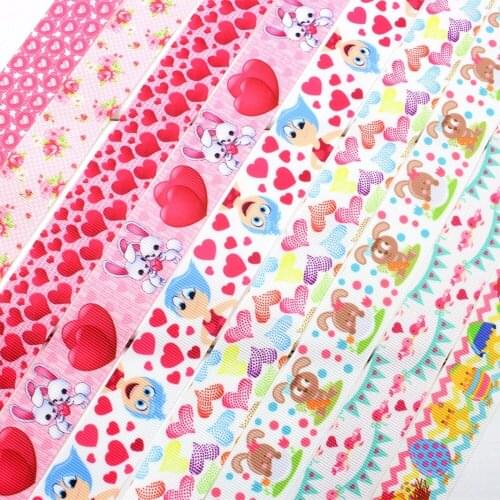 OOOT BAORJCT 1722541 , 25mm 9 Color choose Cartoon Ribbons Printed grosgrain Wedding Accessories DIY handmade materials Gift