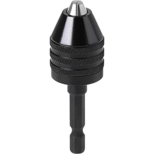 1/4" Keyless Drill Bit Chuck Adapter Converter Quick Change 0.8-8mm Hex Shank