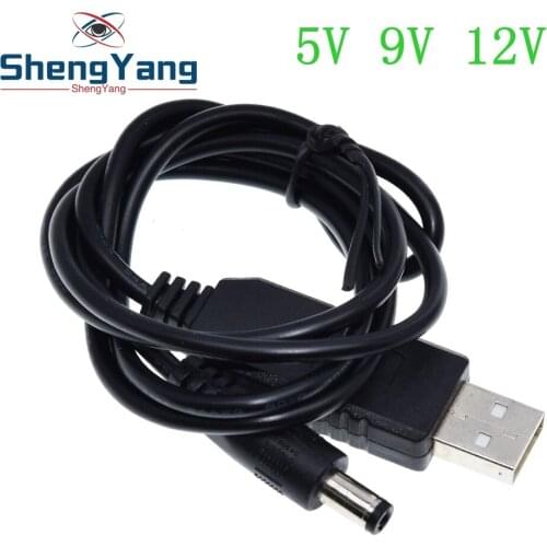 ShengYang Usb Power Boost Line Dc 5v To Dc 9v / 12v Step Up Module Usb Converter Adapter Cable 2.1x5.5mm Plug