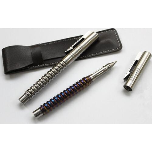 Spiral Pen Holder Titanium Alloy EDC Defense Pen Tactical Signing Pen Multi Tools Tactical Broken Window Pen