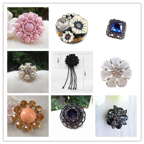 High grade large water drill rhinestone zircon Button crystal skirt dress coat Silk scarf button for DIY brooch 33mm