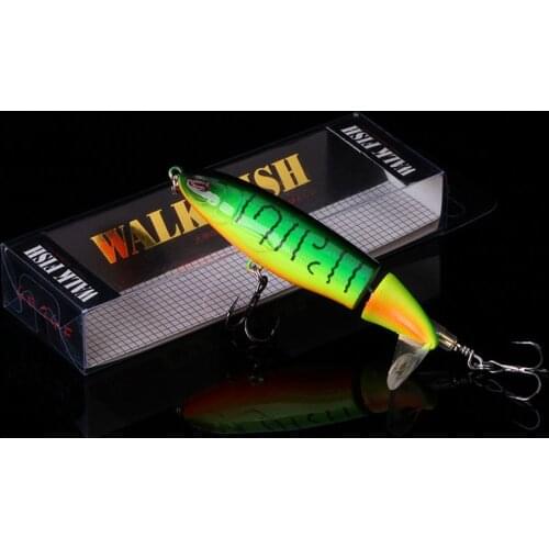 WALK FISH 1PCS Whopper Popper 10cm/13.2g Topwater Fishing Lure Artificial Bait Hard Soft Rotating Tail Fishing Tackle