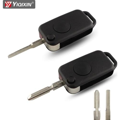 YIQIXIN 1 Button Key Case For Mercedes Benz W168 W124 W202 W210 W211 W203 SLK A C E 1984-2004 Remote Car Key Shell Cover Folding