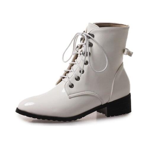 Big Size 9 10 11 12 boots women shoes ankle boots for women ladies boots Cross tie with orange bow