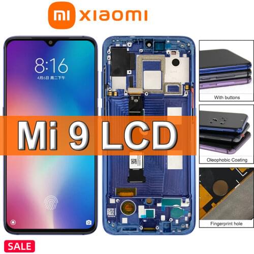 Super AMOLED Display For Xiaomi Mi 9 Mi9 LCD Display Touch Screen Digitizer Assembly With Frame For Xiaomi Mi 9 Lcd Screen