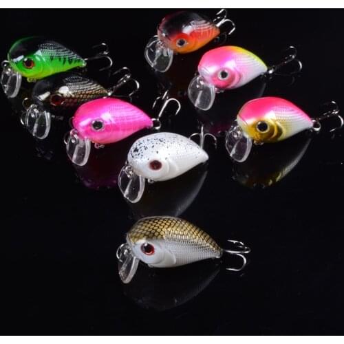 1pcs Isca 4.5cm 8g Crankbait Fishing Lure Minnow Hard Bait With Three Fishing Hooks Fishing Tackle Wobbler 3D Eyes Crankbait