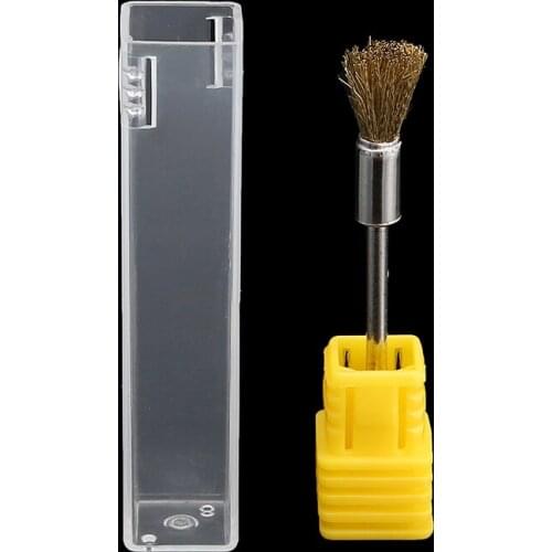 1PC Copper Wire Nail Drill Bits Cleaning Brush Clean Accessories Manicure Tools For Pedicure Nail Drill Cleaner