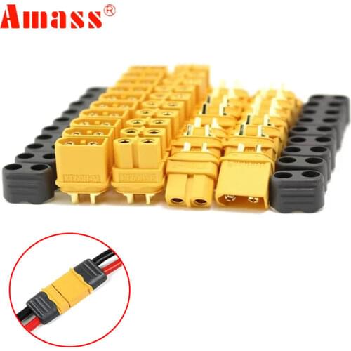 10Pairs XT60 XT60H Plug Connector With Sheath Housing 10 Male 10 FemaleFor FPV RC Drone ESC Lipo Battery Connector